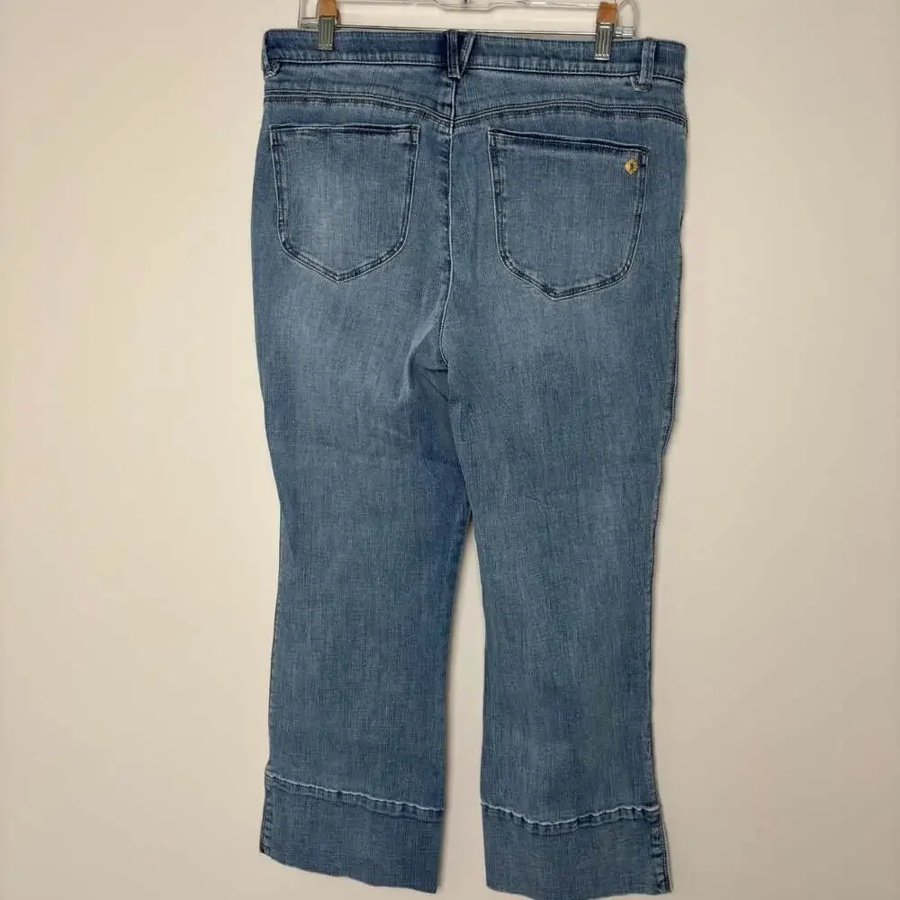 Democracy NEW Absolution high rise cropped jean womens 12 light wash denim